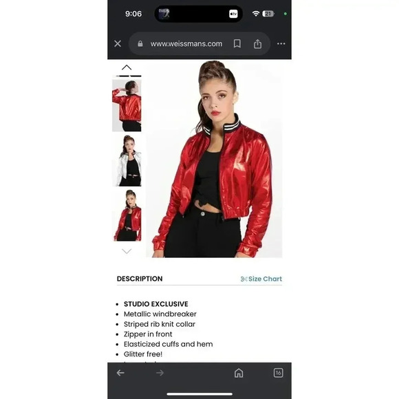 Weissman Cropped Metallic Windbreaker - LC - Picture 2 of 5